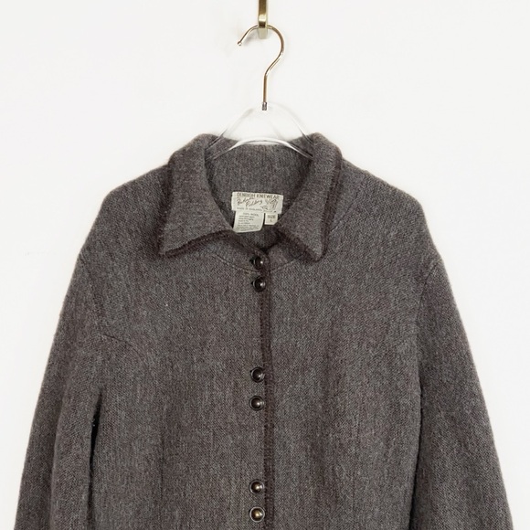 Vintage Denbigh Knitwear Womens Wool Button front Sweater Jacket size Large Chic - Picture 3 of 10